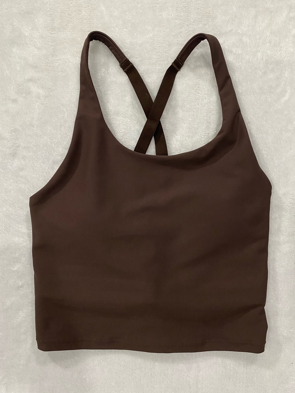 Old Navy Brown Crossback Sports Crop Tank - (S)